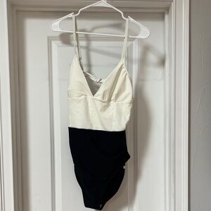 Summersalt Women's One Piece Swimsuit - Ivory and Black